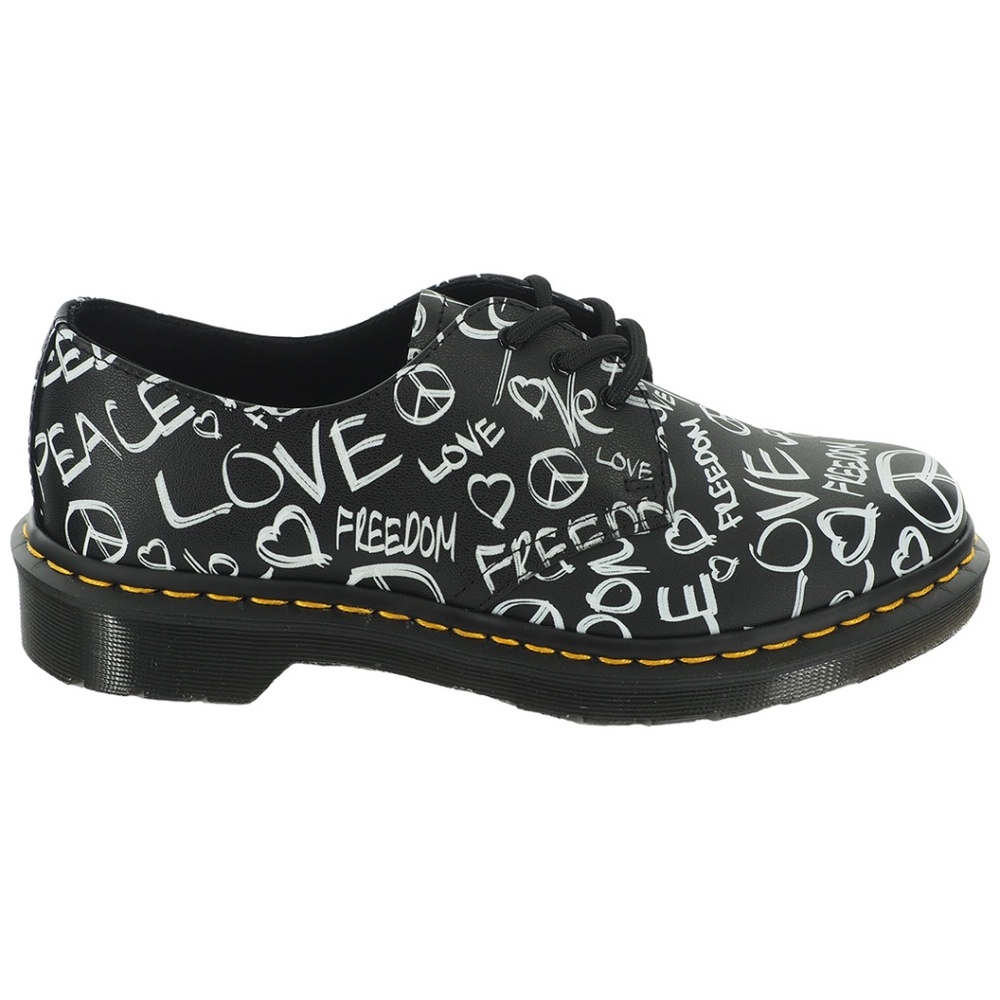 Dr. Martens Women's Black 'Love & Peace' Lace-Up Shoe
